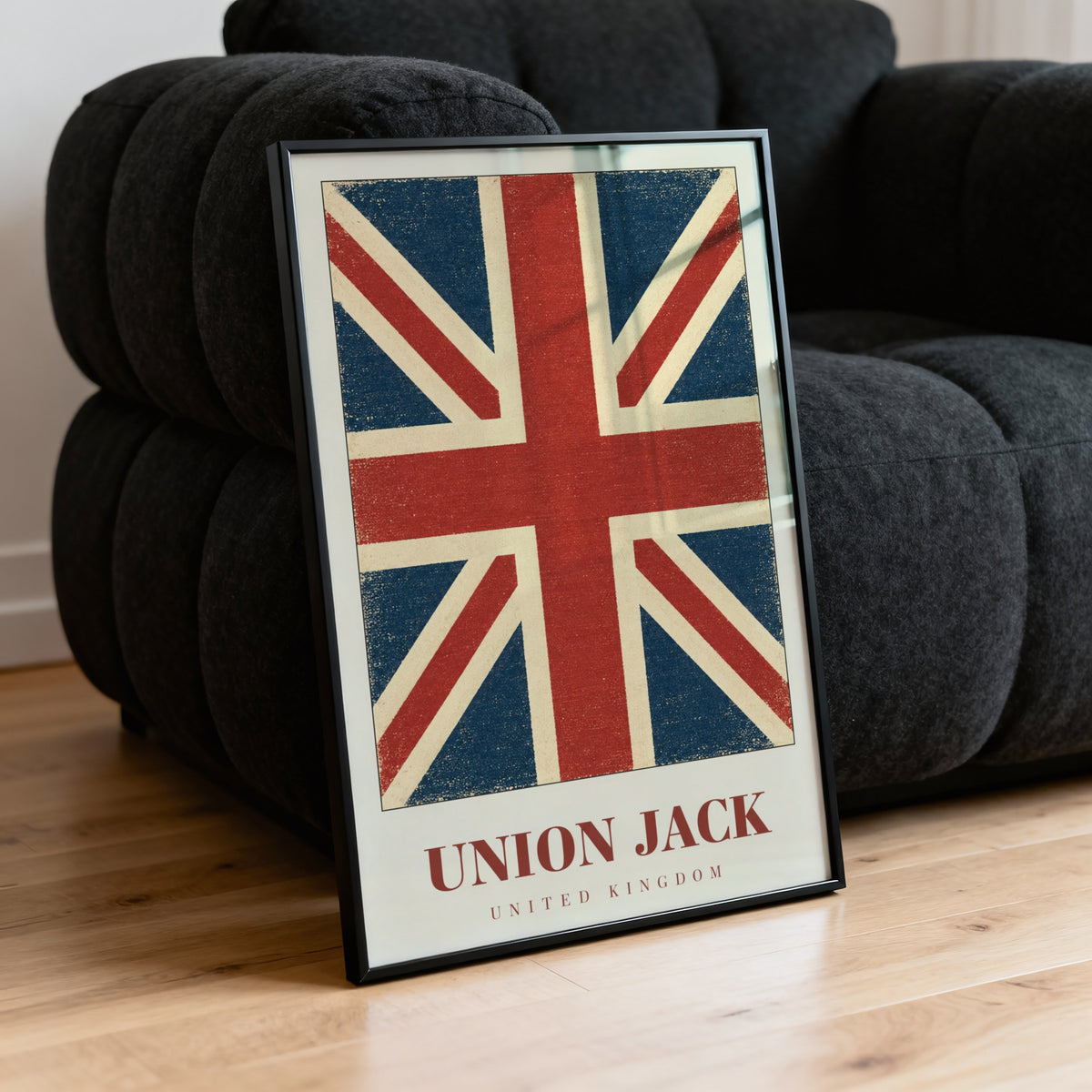 Vintage Union Jack Poster, UK Flag Wall Art, British Print