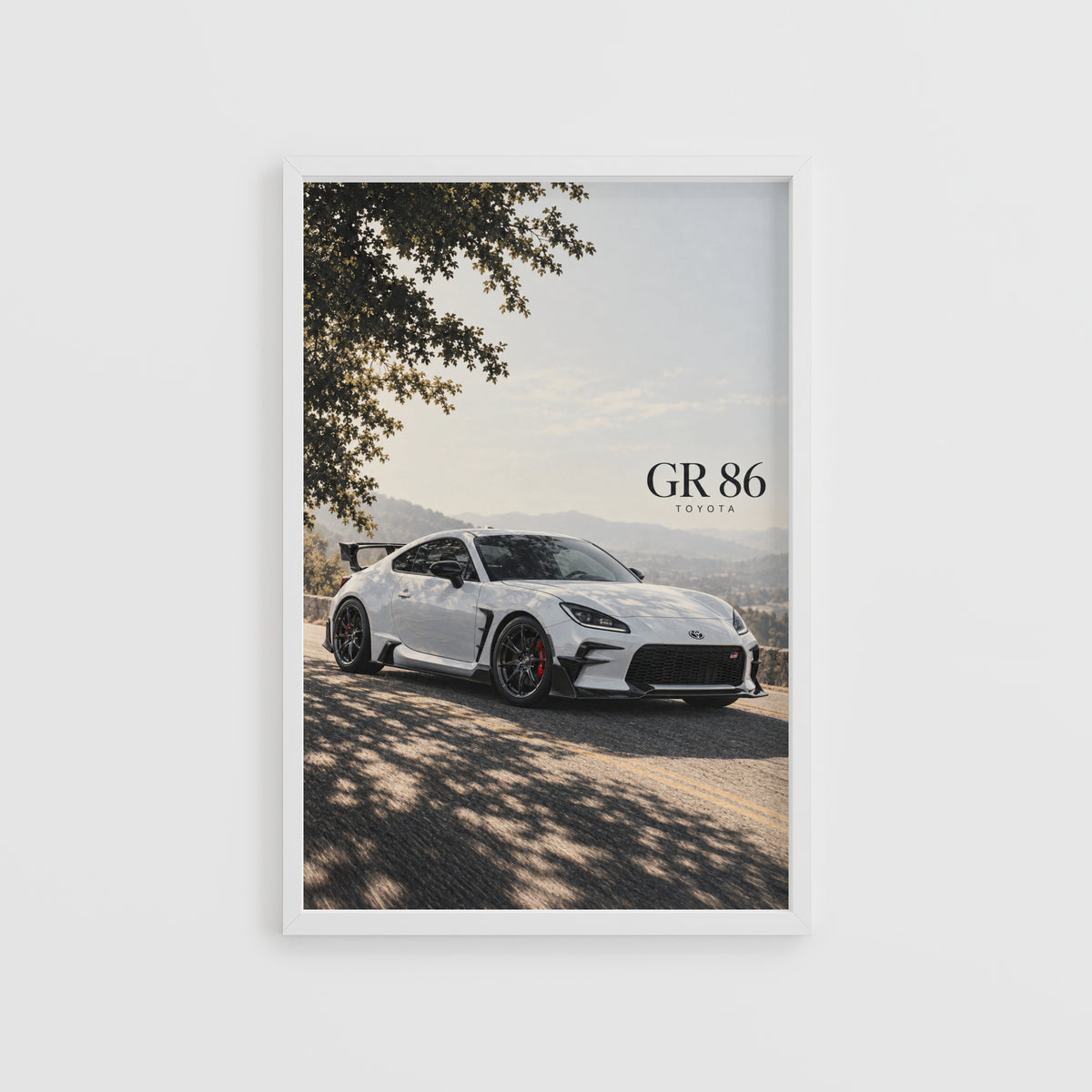Vintage Toyota GR 86 Car Print, JDM Sports Car Poster