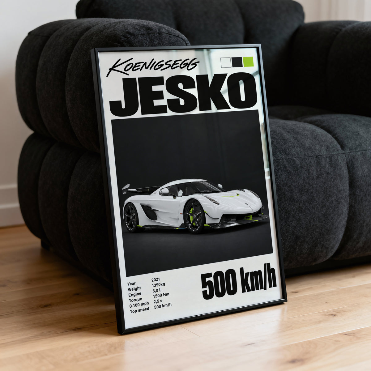 Vintage Koenigsegg Jesko Print, Hypercar Wall Art