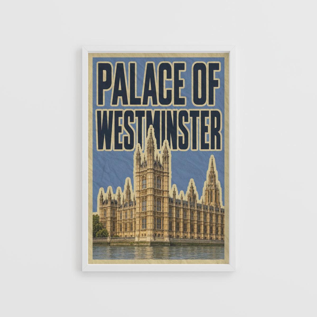 Vintage Palace of Westminster Poster, London Wall Art Print