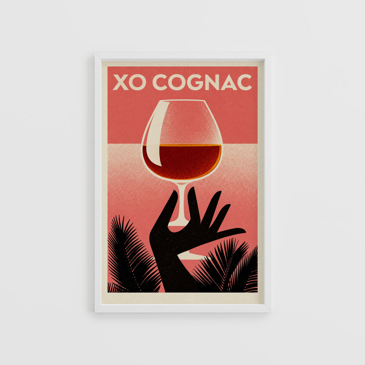 Vintage XO Cognac Print Poster, Retro Bar Wall Art