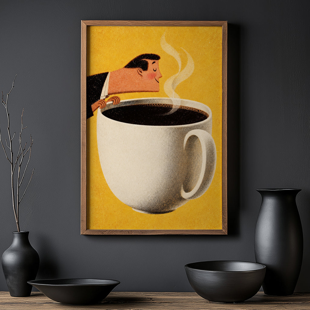 Vintage Coffee Print and Poster, Kitchen Wall Art