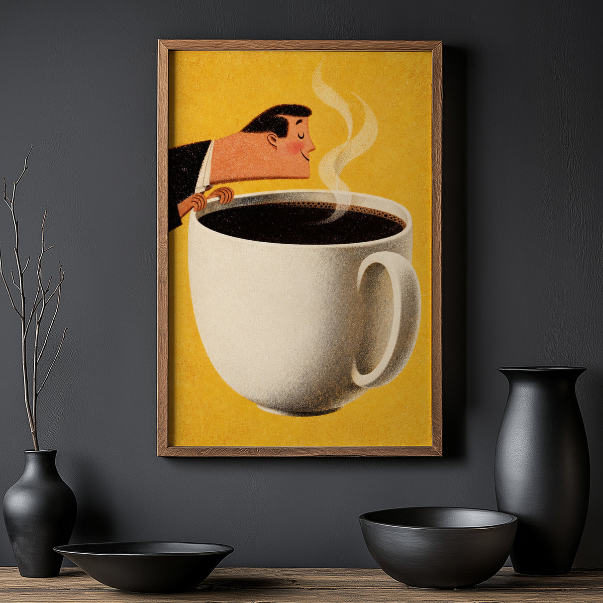 Vintage Coffee Print and Poster, Kitchen Wall Art