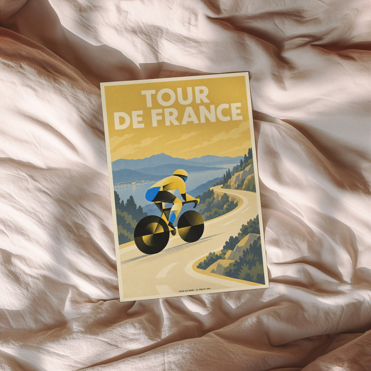 Vintage Cycling Poster, Tour de France Print, Wall Art