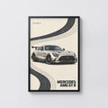 Vintage Mercedes AMG GT R Print, Car Wall Art