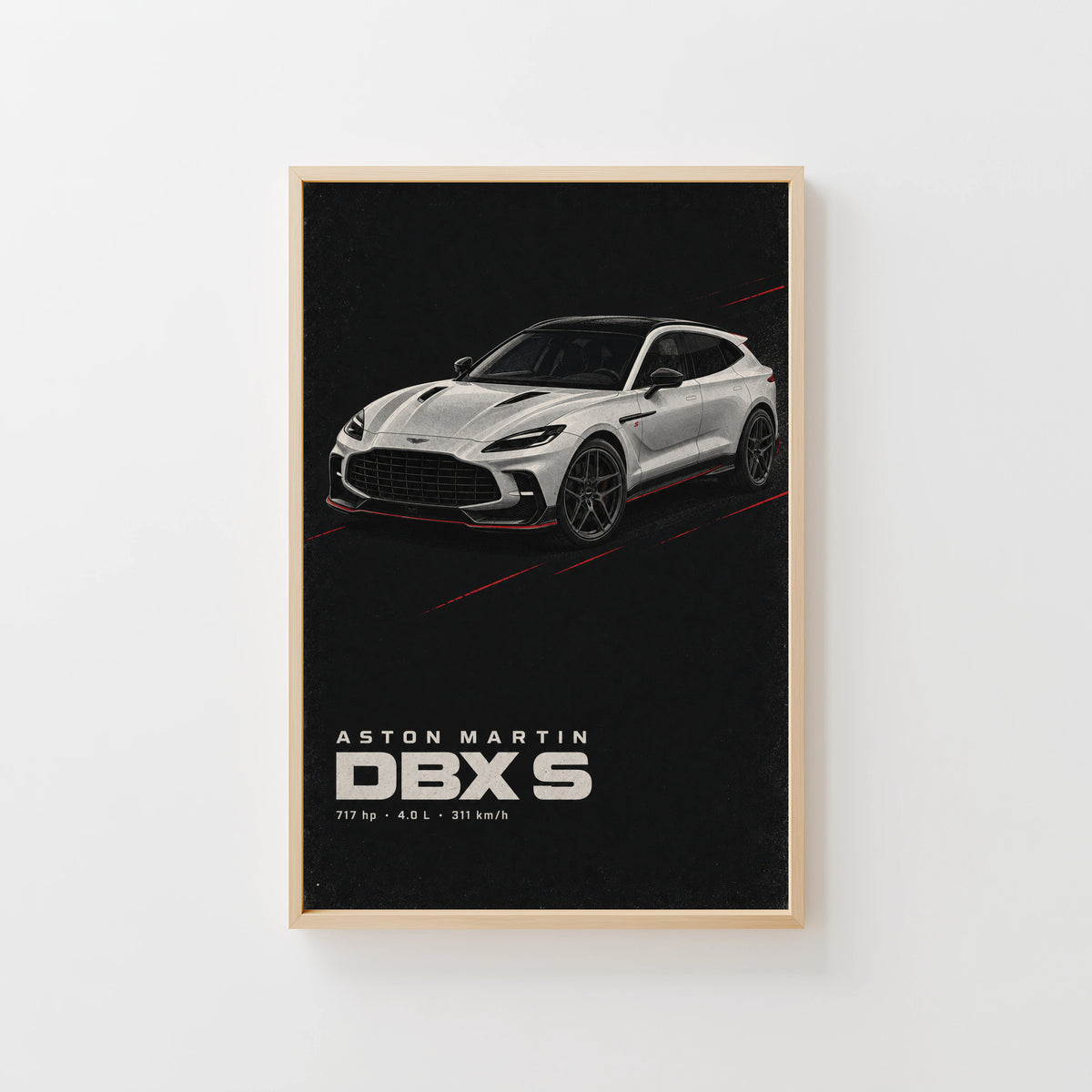 Vintage Aston Martin DBX S Print, Car Poster, Garage Art