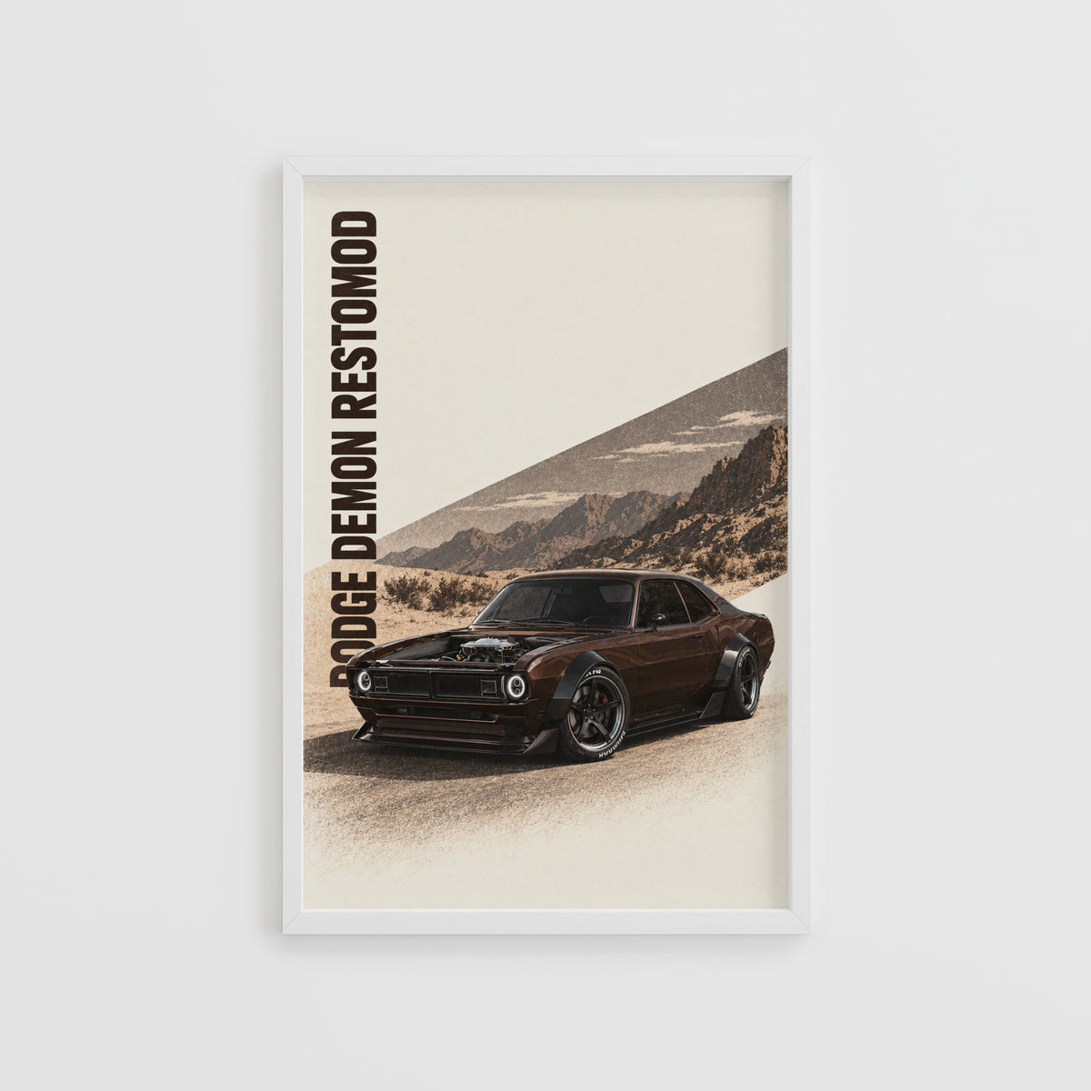 Vintage Dodge Demon Restomod Car Print