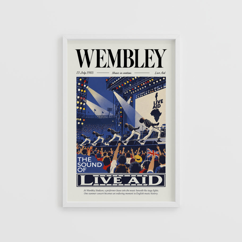 Vintage Wembley Poster, Live Aid Concert Wall Art Print
