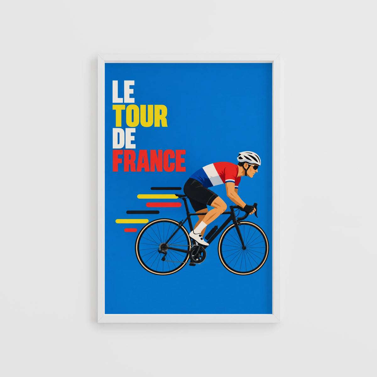 Vintage Cycling Poster, Tour de France Wall Art, Bike Print
