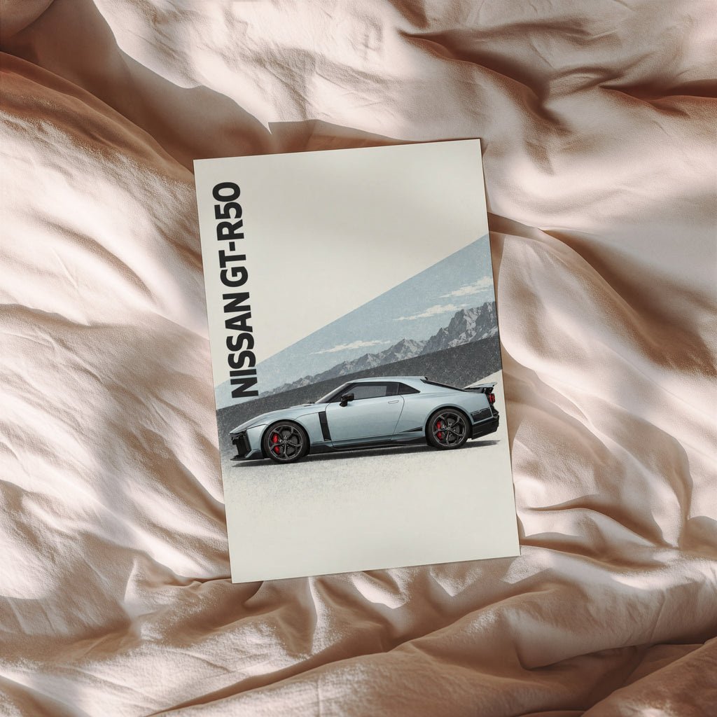 Vintage Nissan GT-R50 Print, Car Wall Art