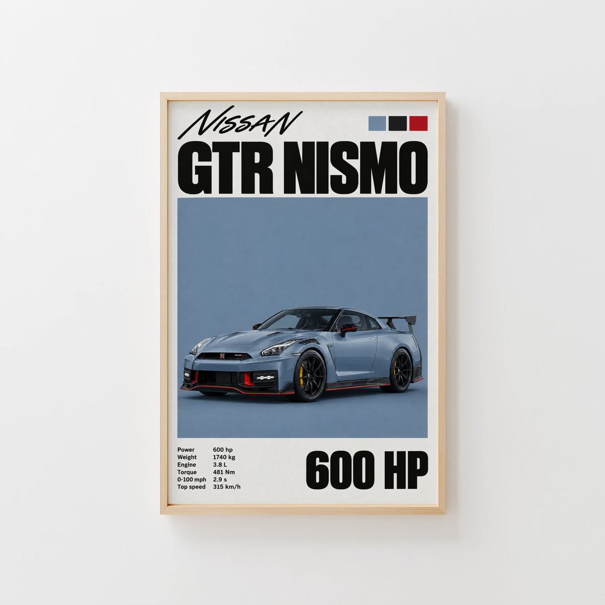 Vintage Nissan GTR NISMO Print, Car Wall Art