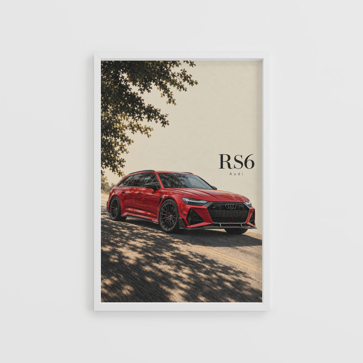 Vintage Audi RS6 Avant Print, Car Wall Art