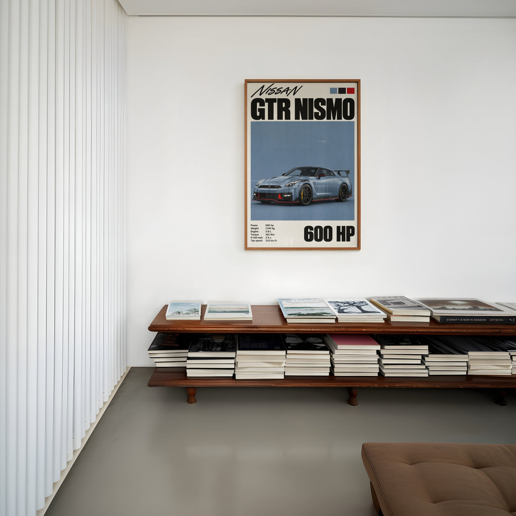 Vintage Nissan GTR NISMO Print, Car Wall Art
