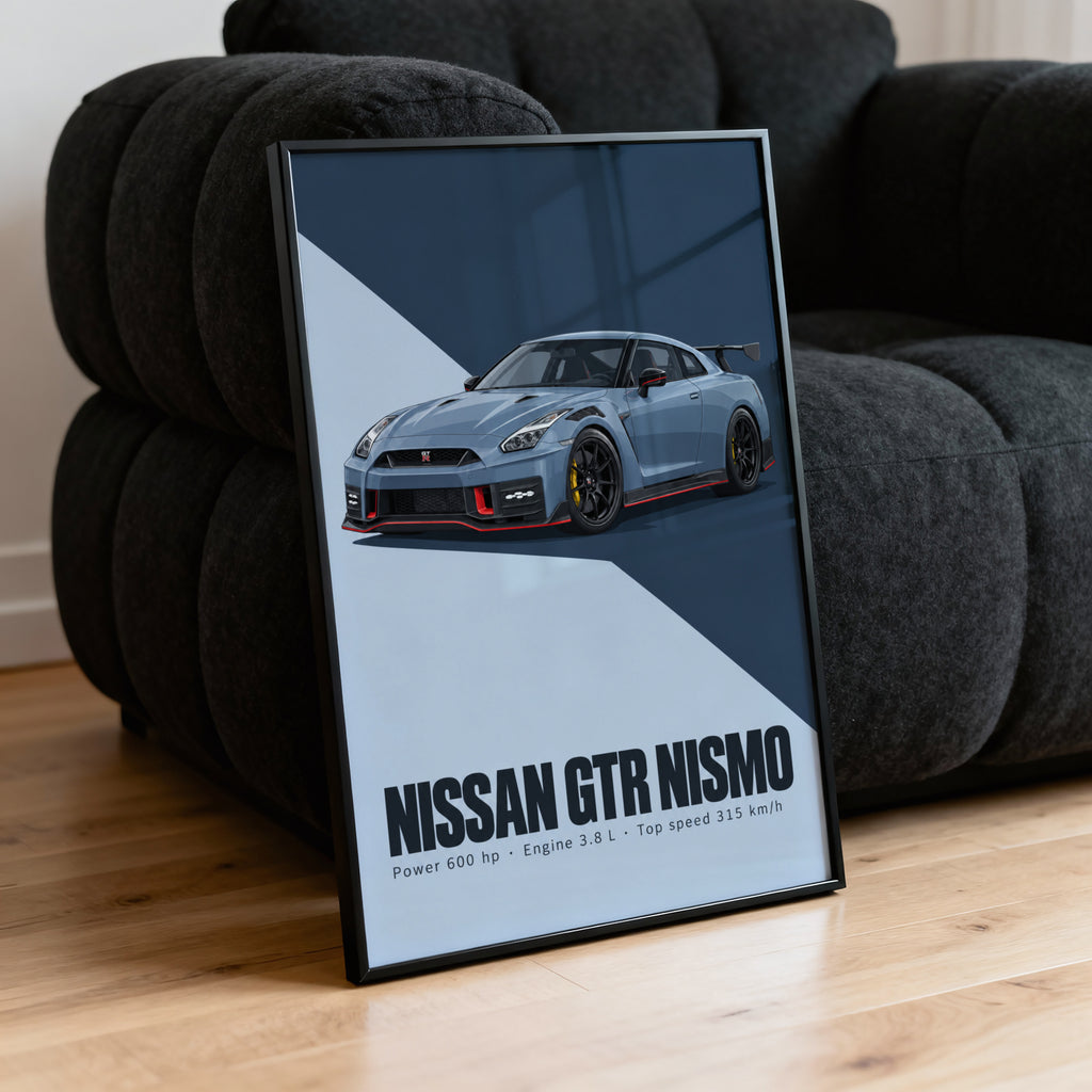 Vintage Nissan GTR Nismo Print, JDM Car Wall Art