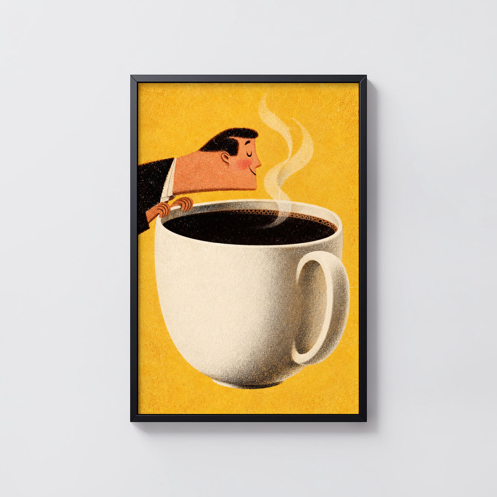 Vintage Coffee Print and Poster, Kitchen Wall Art