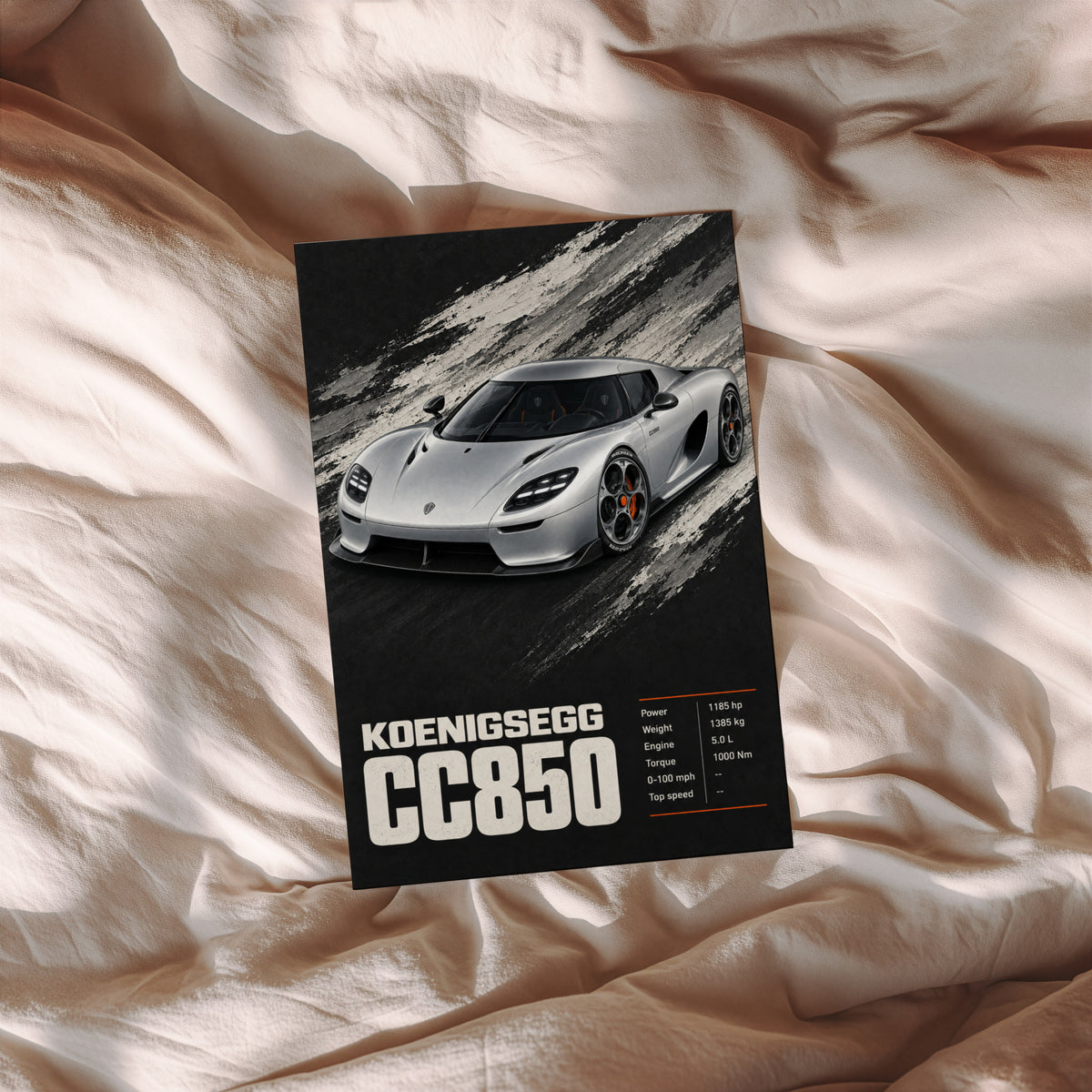 Vintage Koenigsegg CC850 Print, Supercar Wall Art