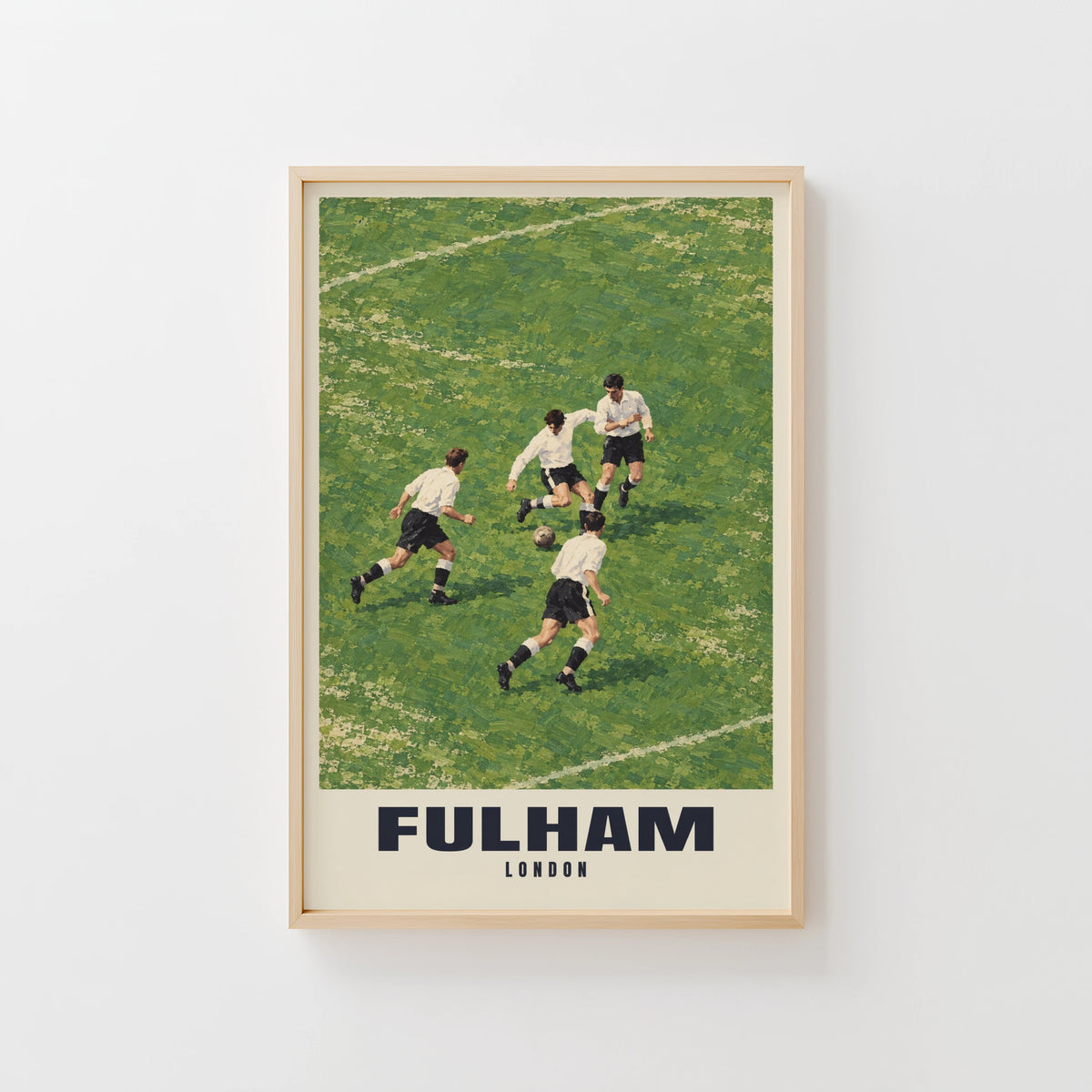 Vintage Fulham London Football Poster, Wall Art, Print