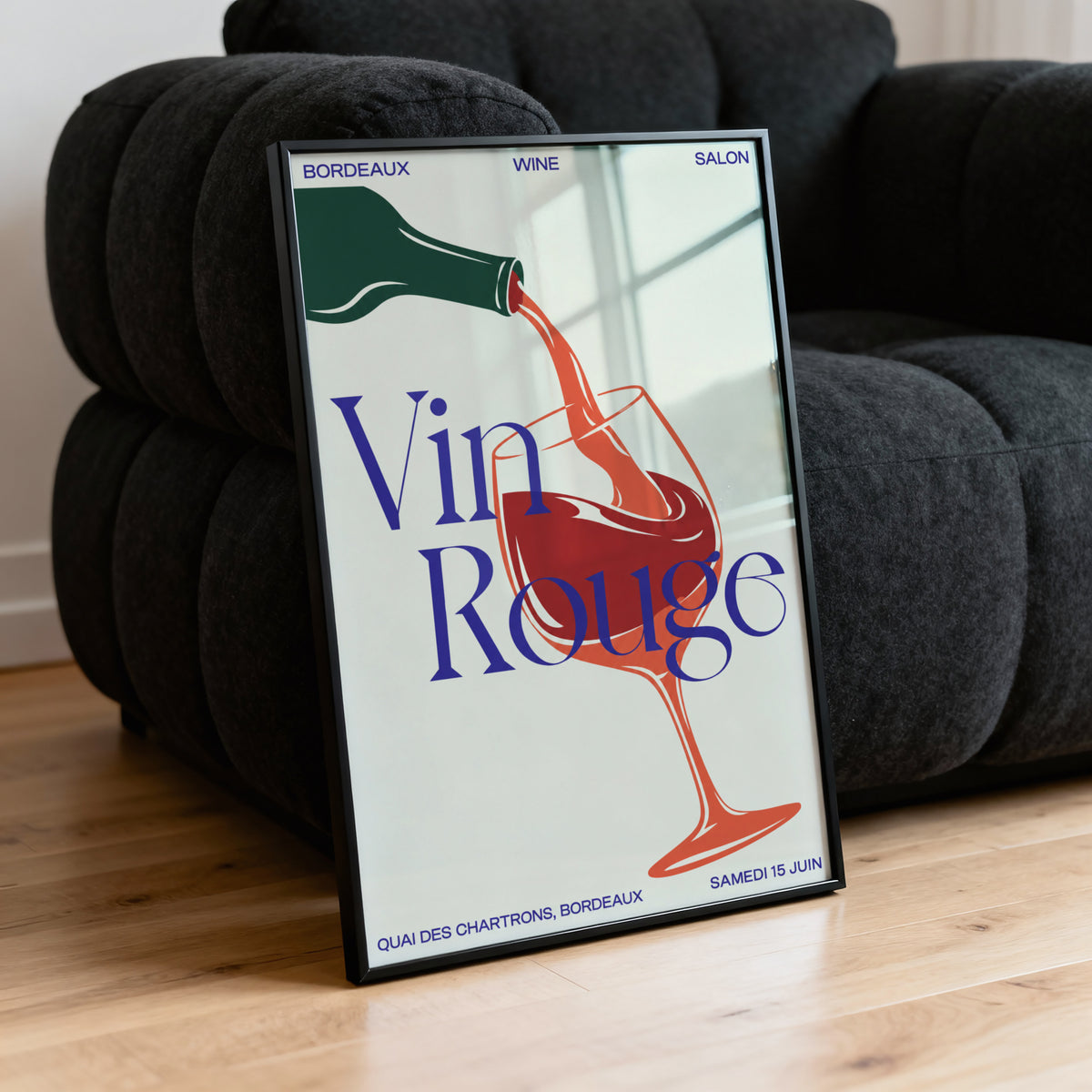 Vintage Red Wine Print Poster, Bordeaux Wall Art