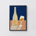 Vintage Wine Bottle Print Poster, Kitchen Wall Art