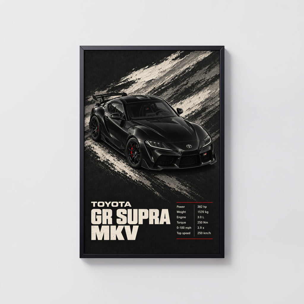 Vintage Toyota GR Supra MkV Print, Car Wall Art