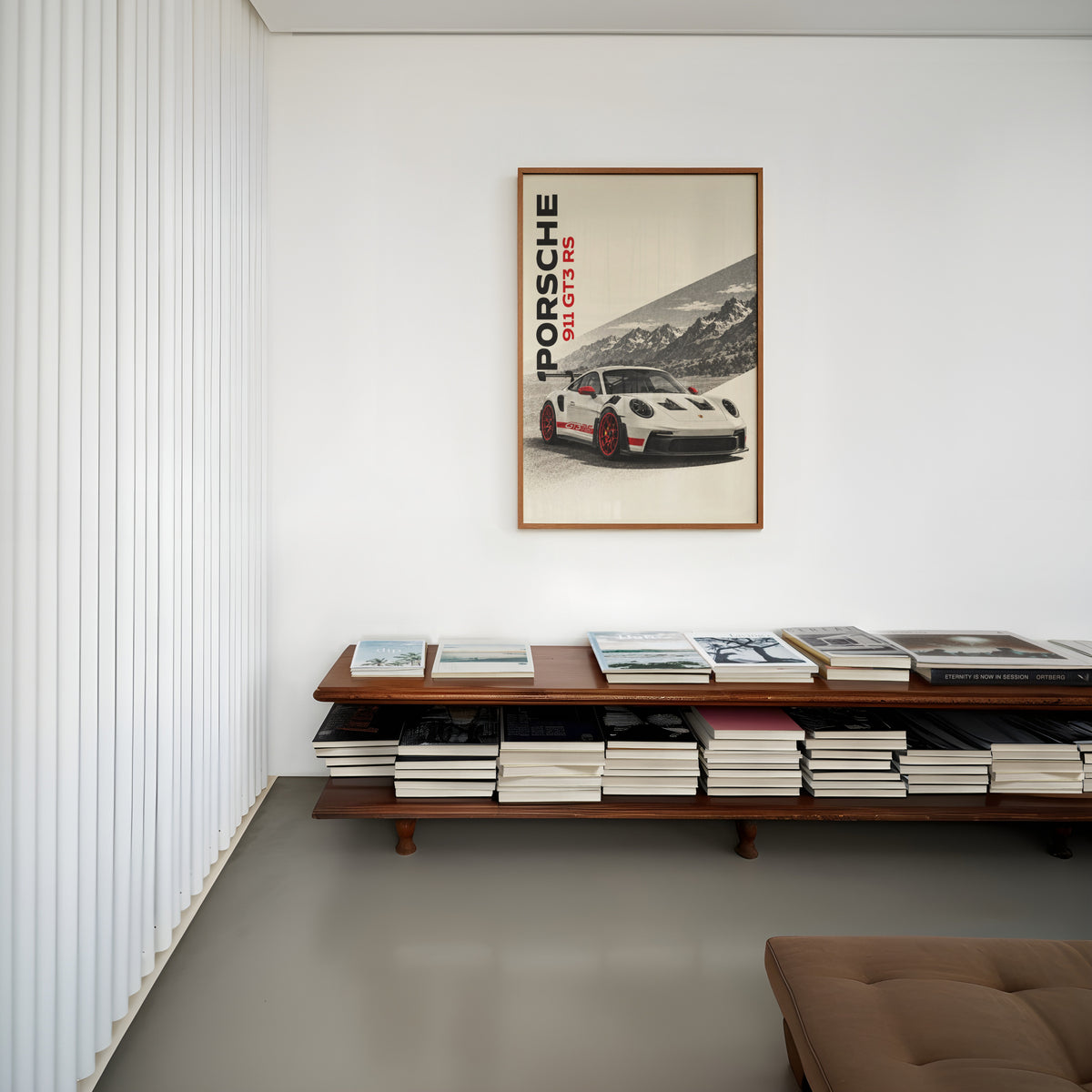 Vintage Porsche 911 GT3 RS Print, Car Poster Wall Art
