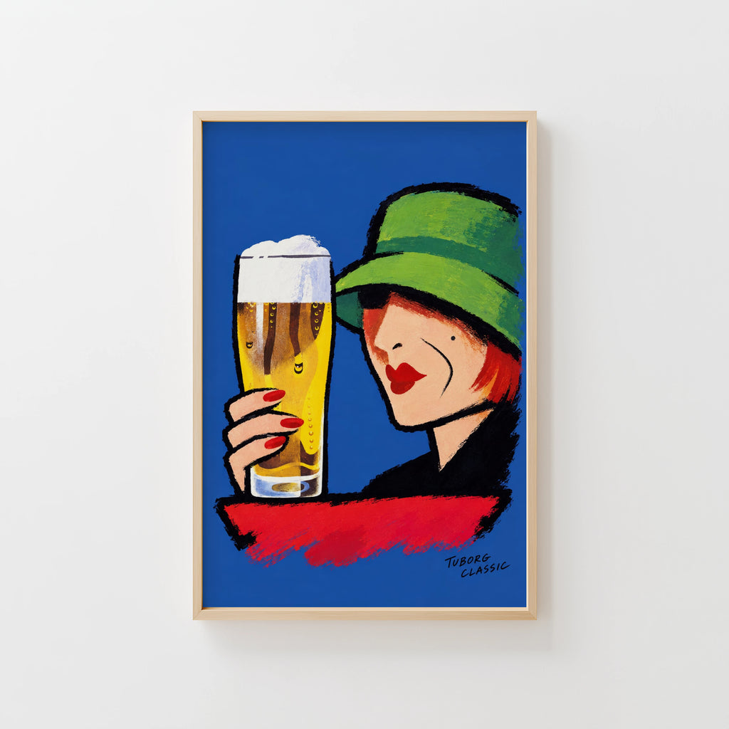 Vintage Tuborg Classic Beer Print, Poster, Bar Wall Art