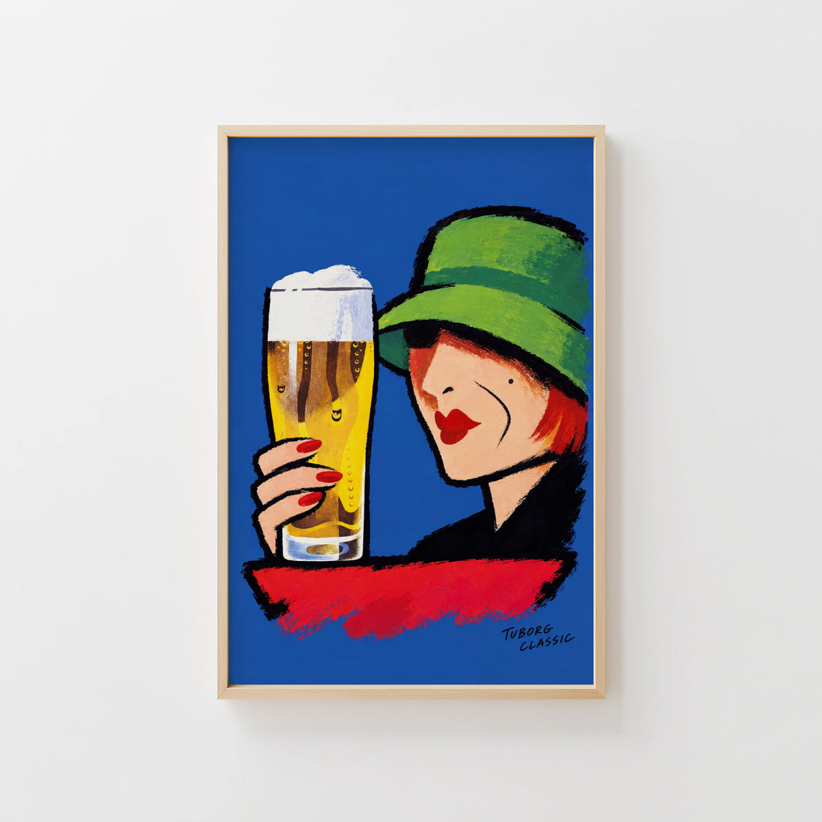 Vintage Tuborg Classic Beer Print, Poster, Bar Wall Art