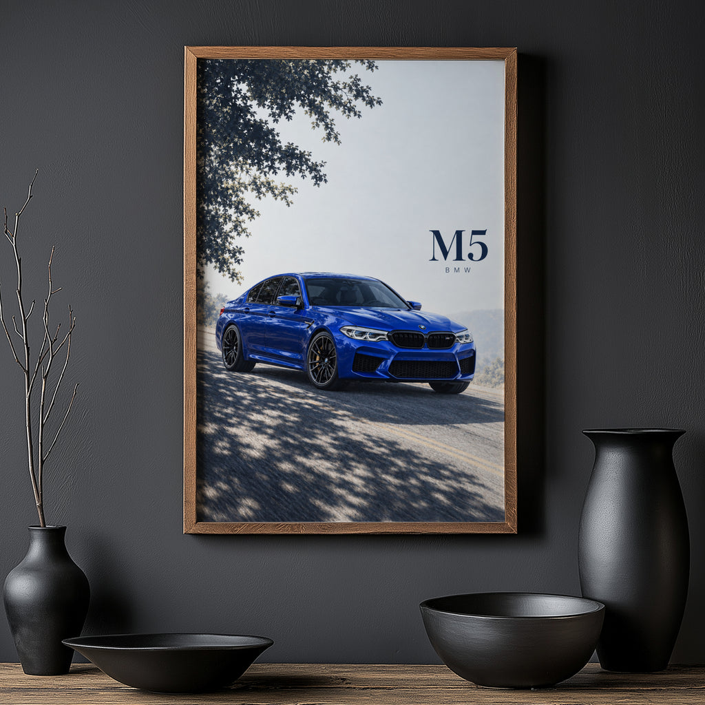 Vintage BMW M5 Print, Car Wall Art