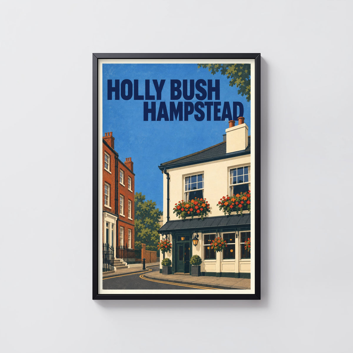Vintage Hampstead Pub Poster, London Wall Art Print