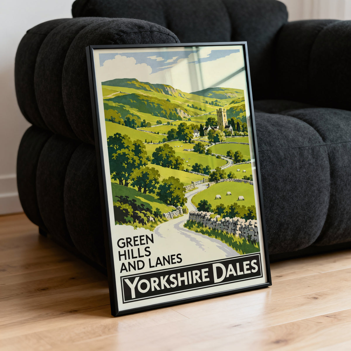 Vintage Yorkshire Dales Poster, Countryside Wall Art Print