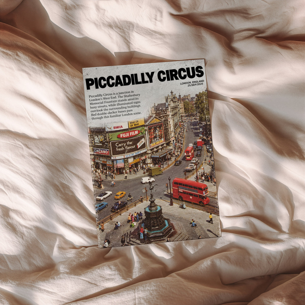 Vintage Piccadilly Circus London Poster, Retro Wall Art