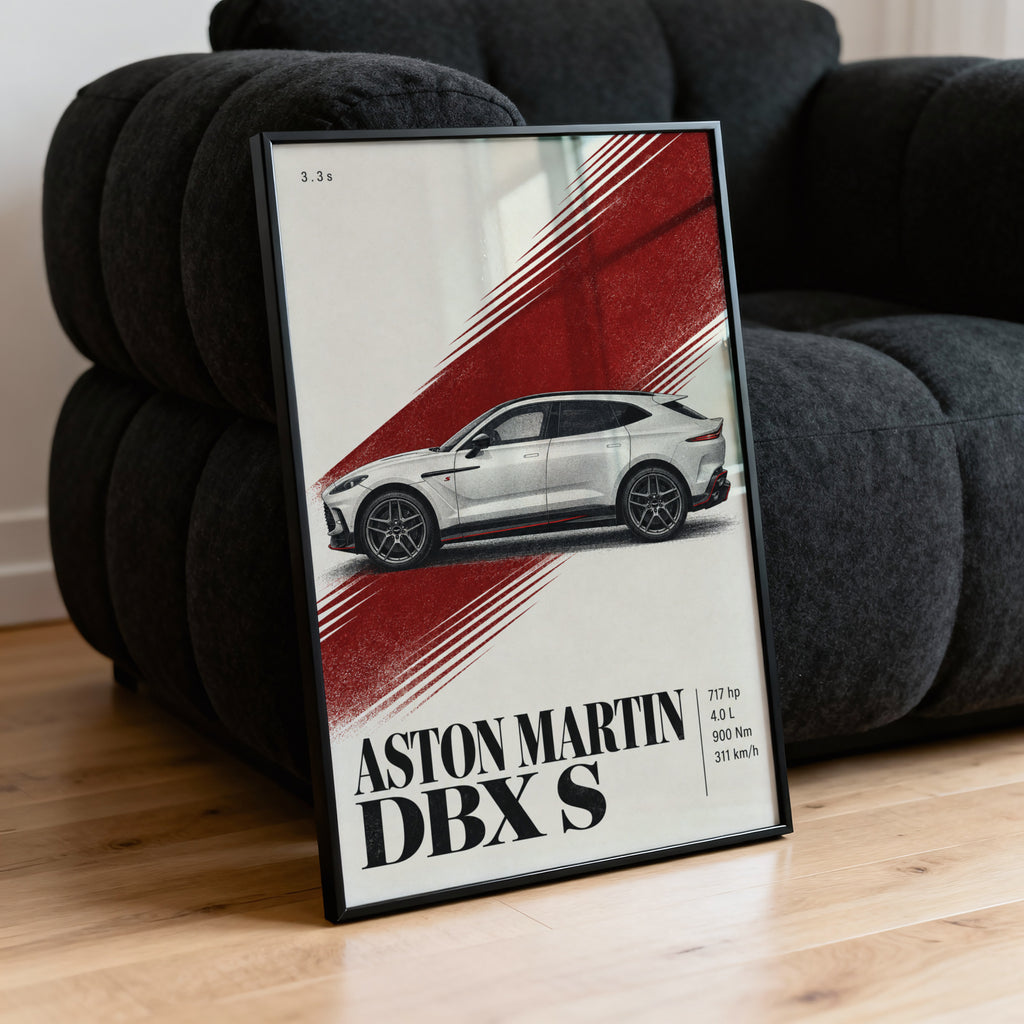 Vintage Aston Martin DBX S Print, Car Poster, Wall Art