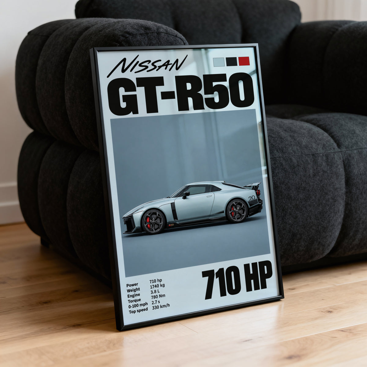 Vintage Nissan GT-R50 Print, Car Wall Art