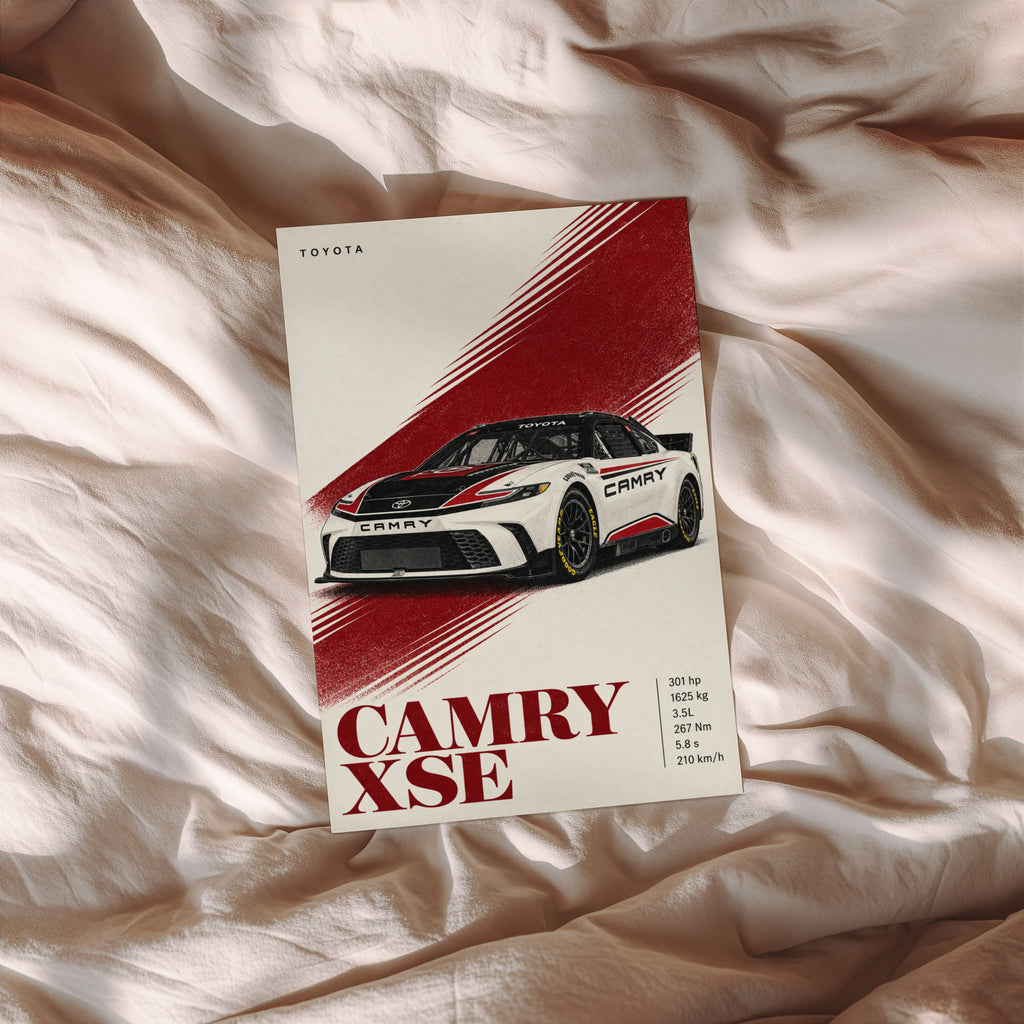 Vintage Toyota Camry XSE Print, Race Car Wall Art