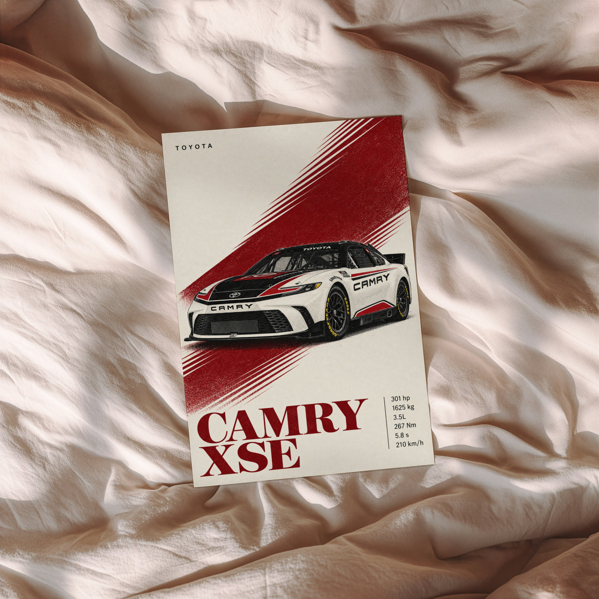 Vintage Toyota Camry XSE Print, Race Car Wall Art