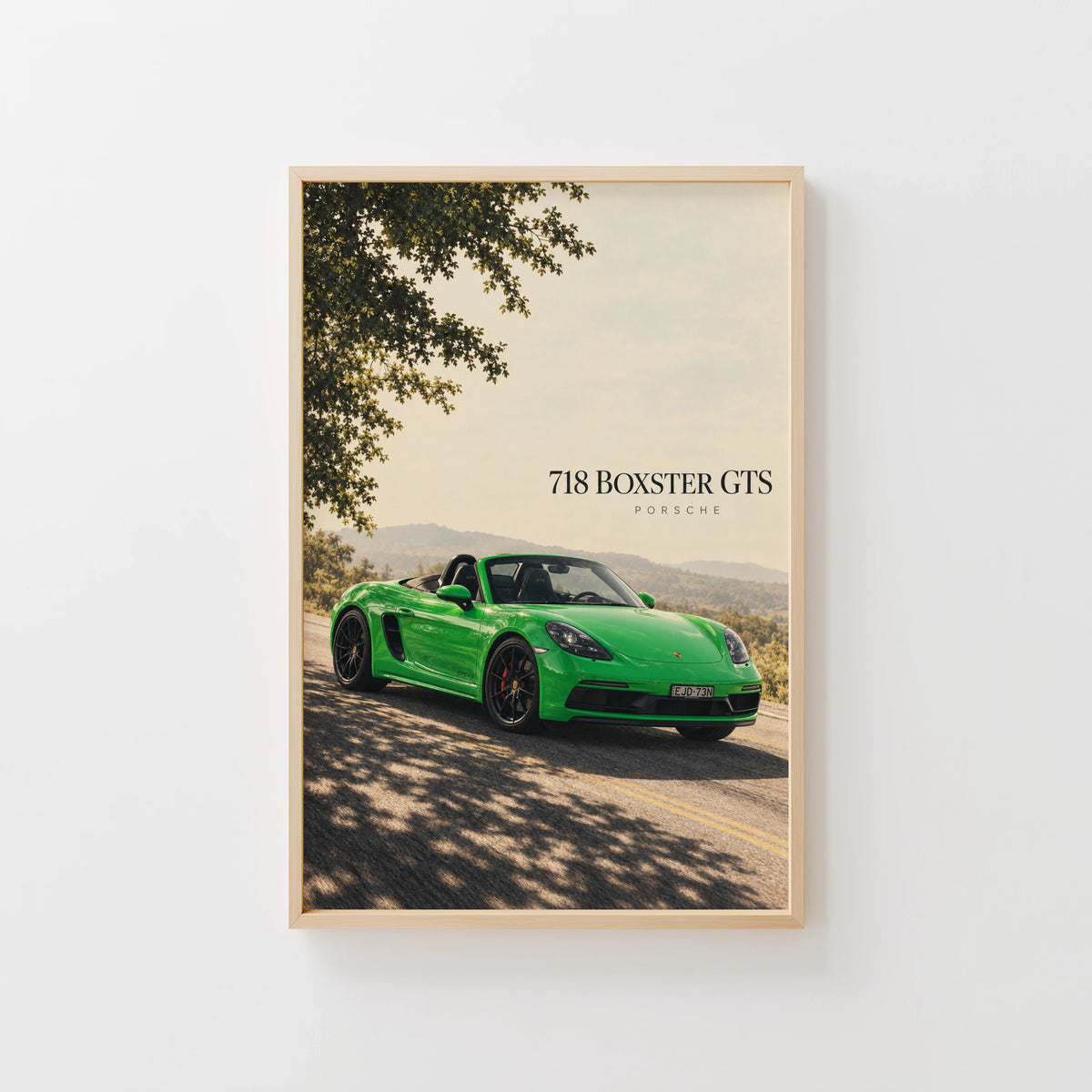 Vintage Porsche 718 Boxster GTS Print, Car Wall Art