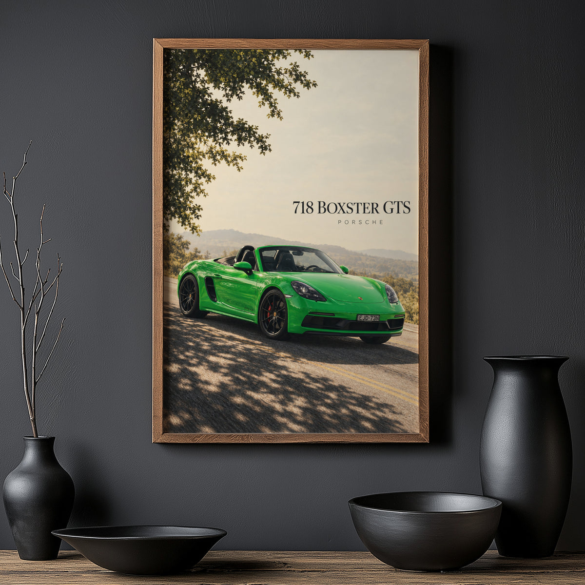 Vintage Porsche 718 Boxster GTS Print, Car Wall Art