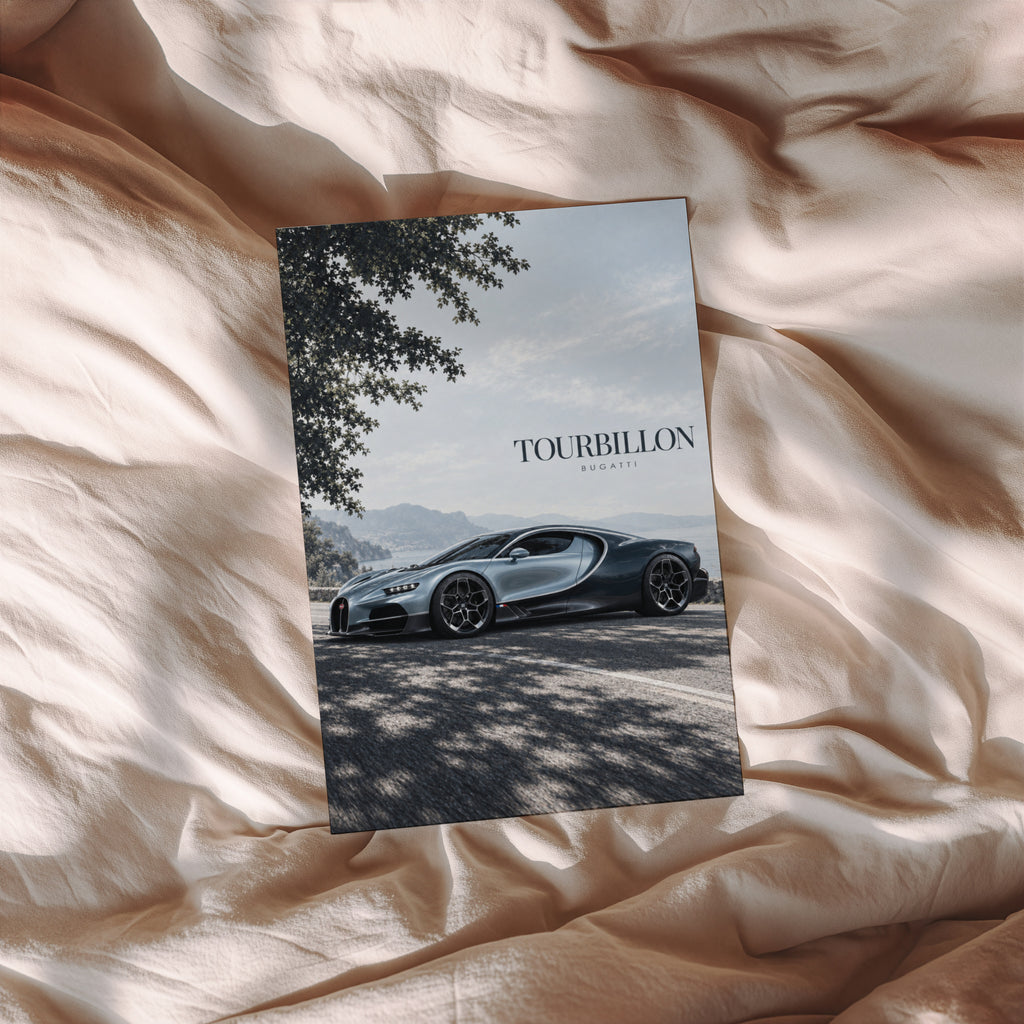 Vintage Bugatti Tourbillon Print, Car Wall Art