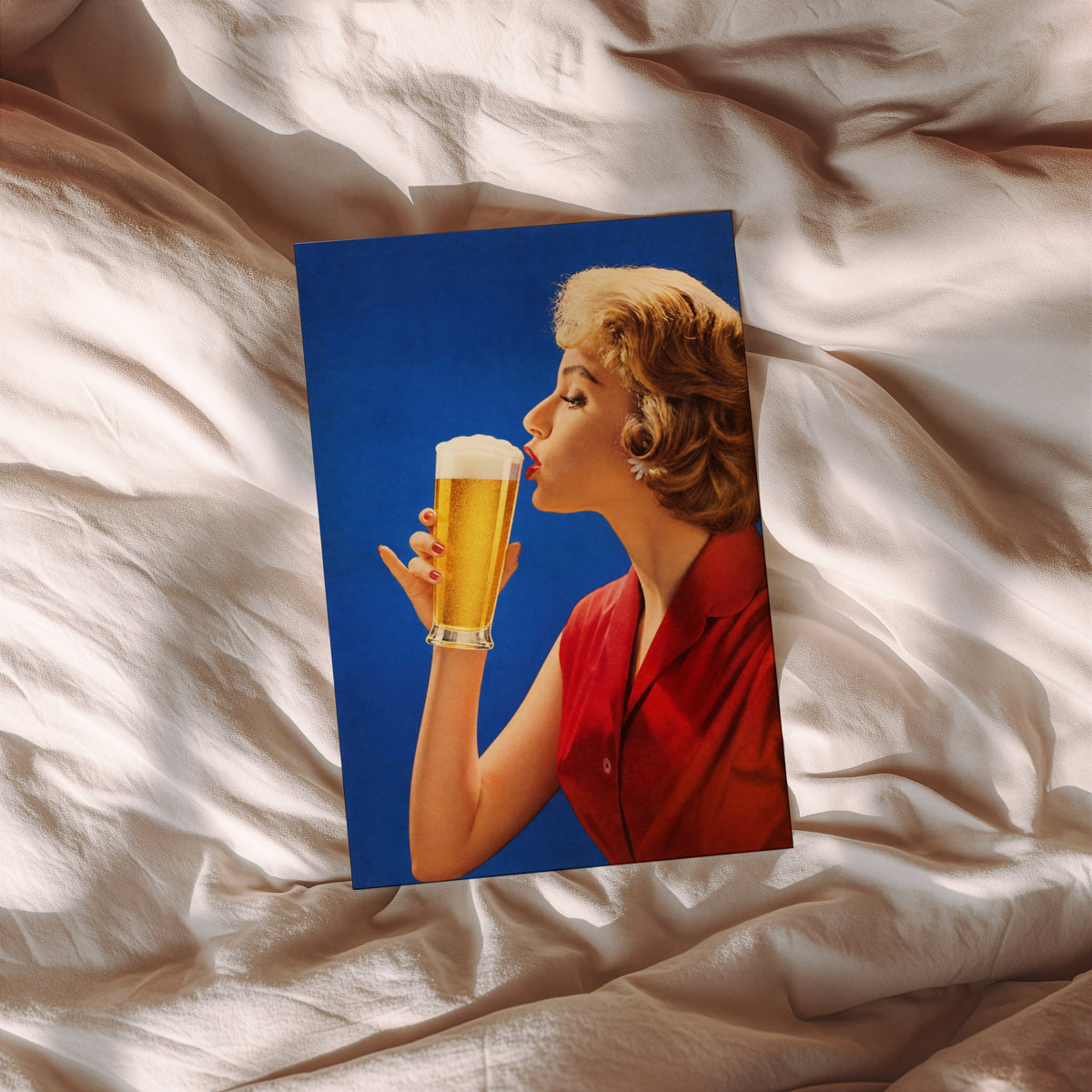 Vintage Beer Print, Retro Poster, Bar Wall Art