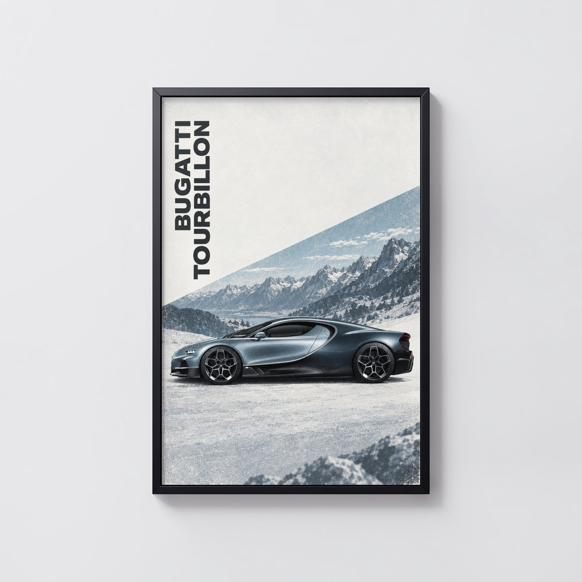 Vintage Bugatti Print, Supercar Wall Art