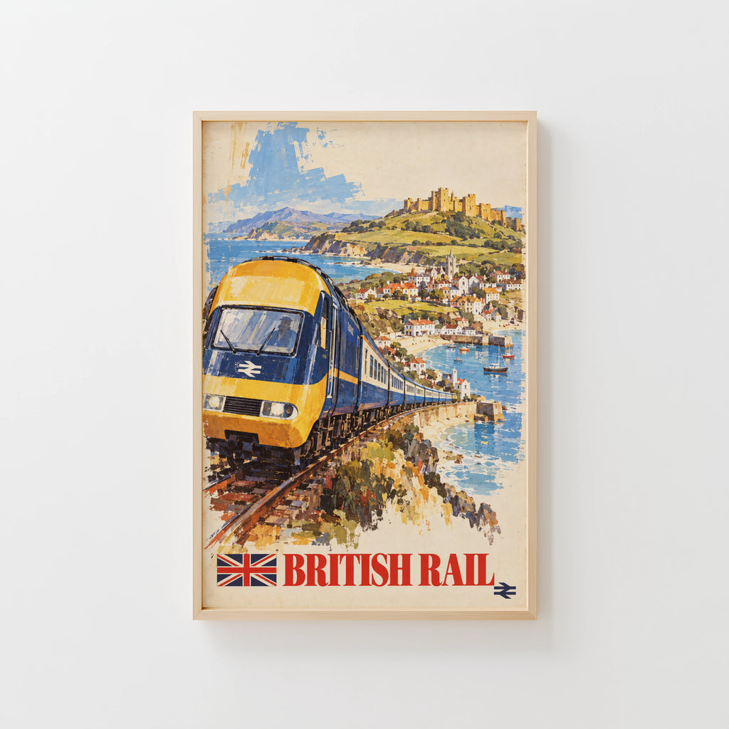 Vintage British Rail Train Poster, Coastal Wall Art, Print