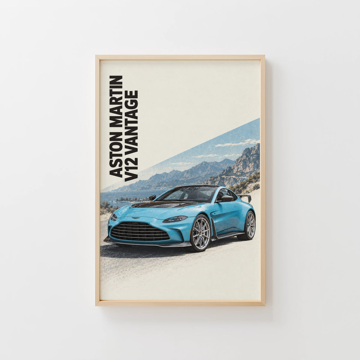 Vintage Aston Martin V12 Vantage Print, Car Art