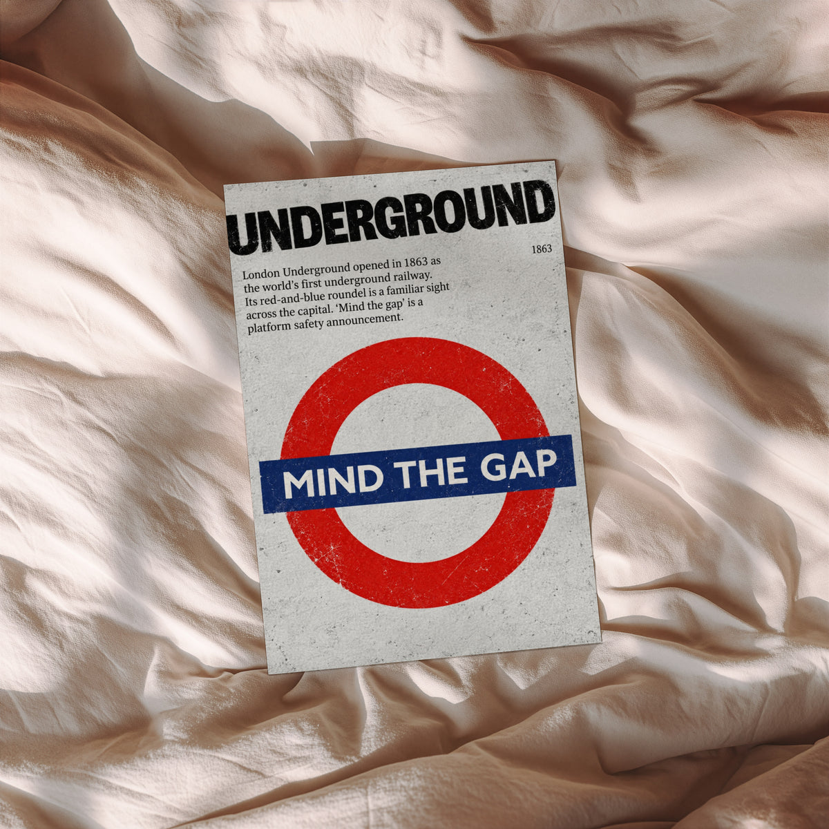 Vintage London Underground Poster, Mind the Gap Print