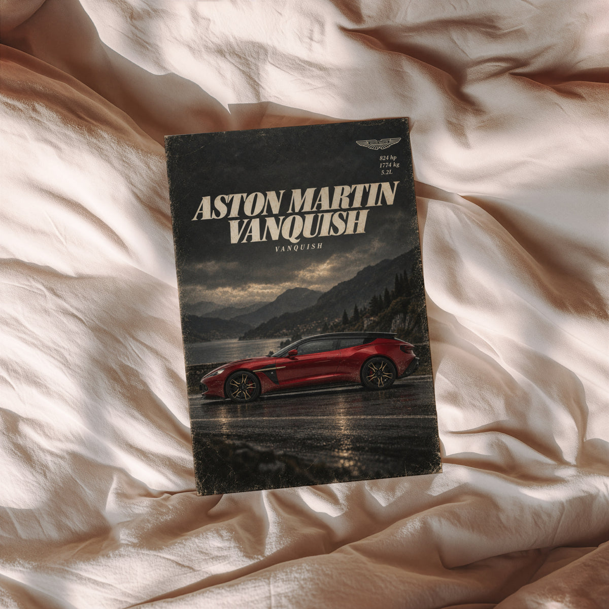 Vintage Aston Martin Vanquish Print, Car Wall Art