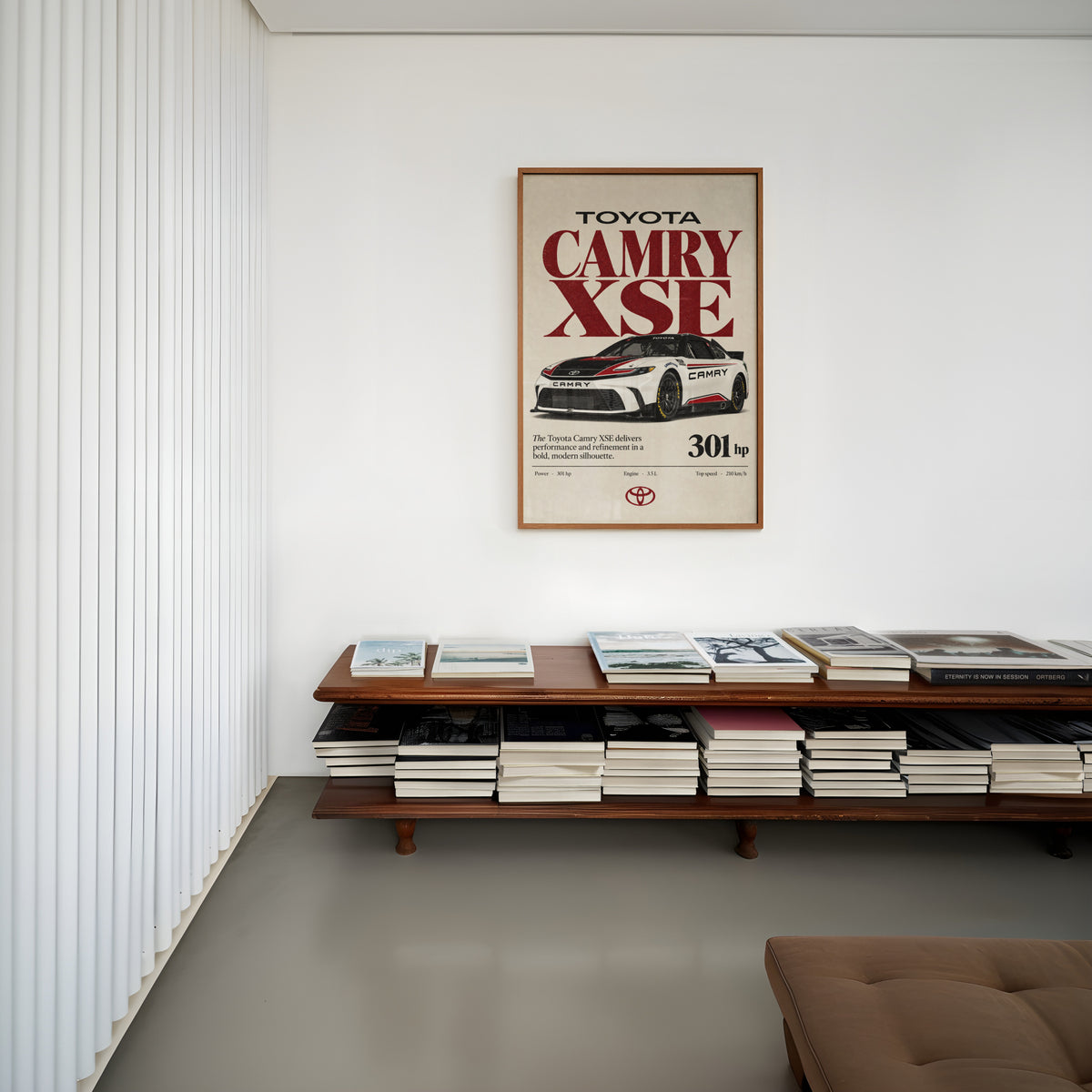 Vintage Toyota Camry XSE Print, Car Wall Art