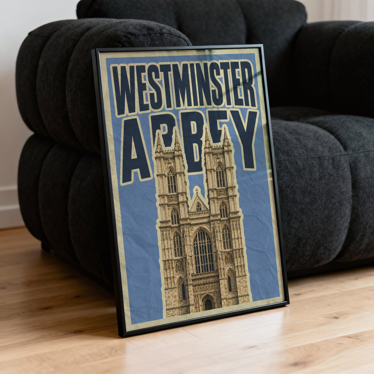 Vintage Westminster Abbey Poster, London Wall Art, Print