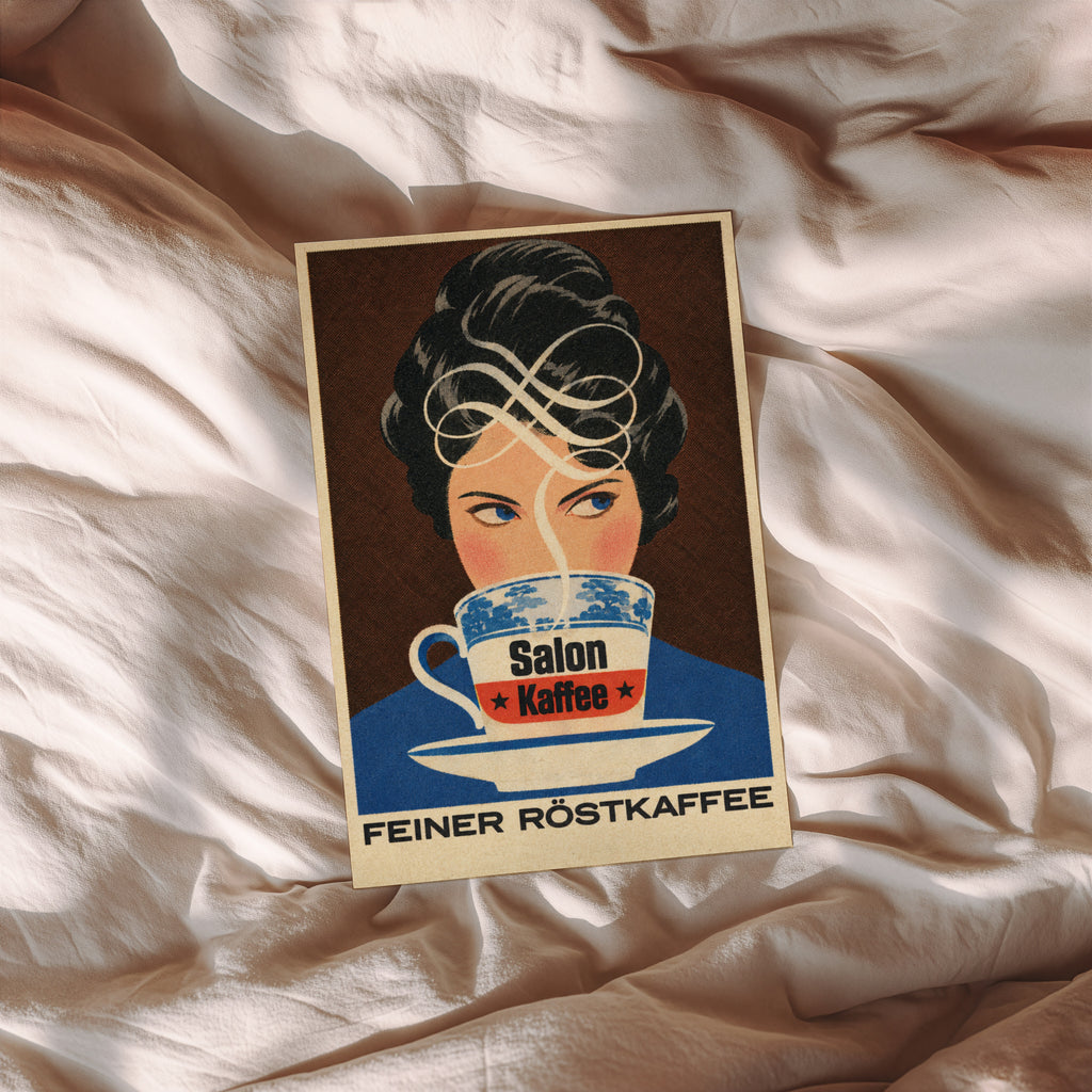 Vintage Salon Kaffee Print, Retro Coffee Poster