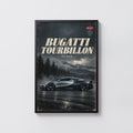 Vintage Bugatti Tourbillon Print, Supercar Wall Art