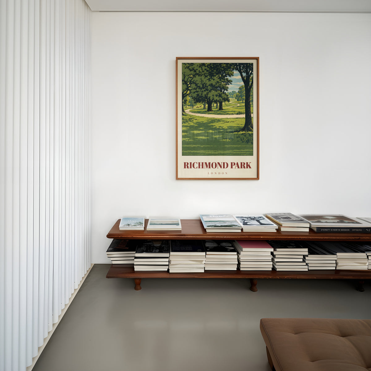 Vintage Richmond Park Poster, London Wall Art Print