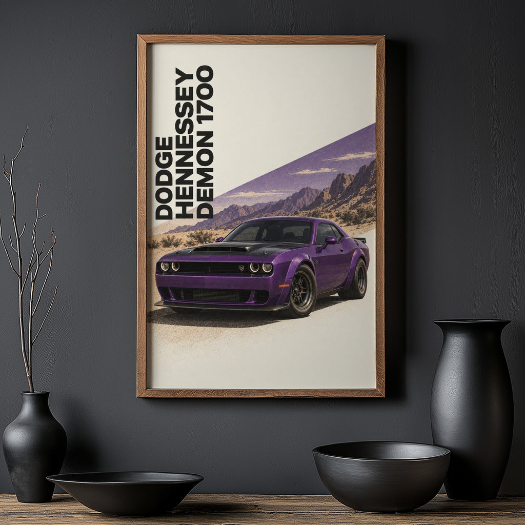 Vintage Dodge Demon Print, Muscle Car Poster